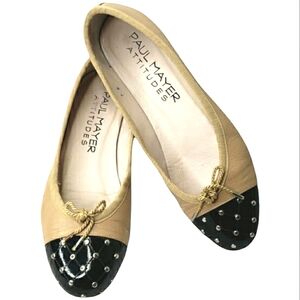 Paul Mayer Attitudes Iconic Ballet Flat Quilted Studs Bow Balletcore Coquette 7